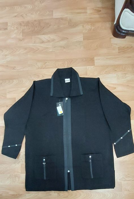 Дамска блуза на цветя XXL, елегантно сако L,черна жилетка XL