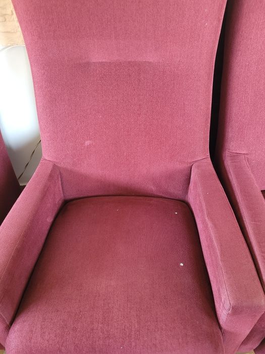 Fotoliu material visiniu