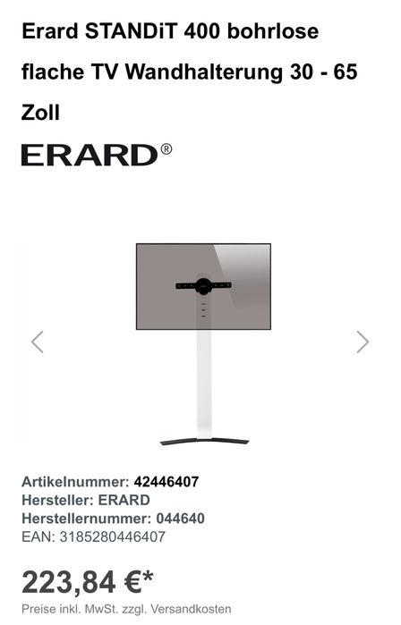 Стойка за стена за телевизор - БЕЗ пробиване - 30-65 инча