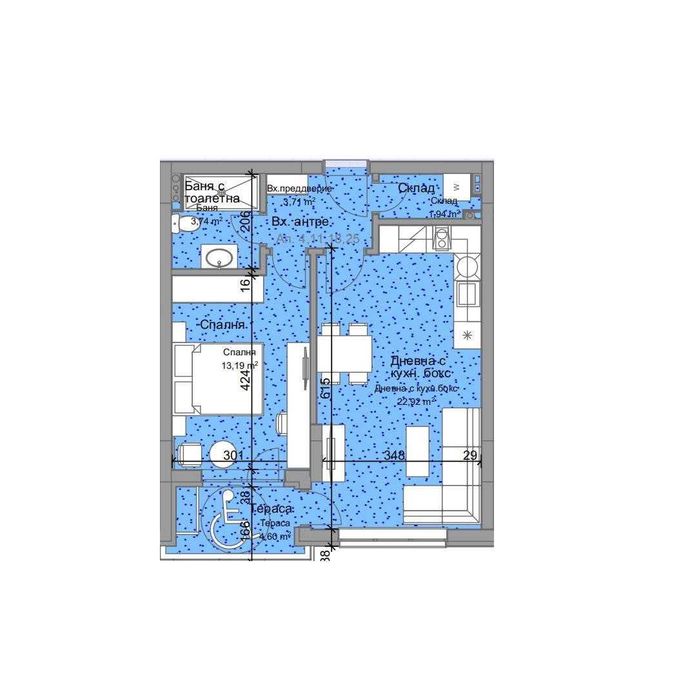 Продава се Двустаен апартамент в Пловдив, Остромила - 70 кв.м за 1421 €/кв.м - Снимка #1