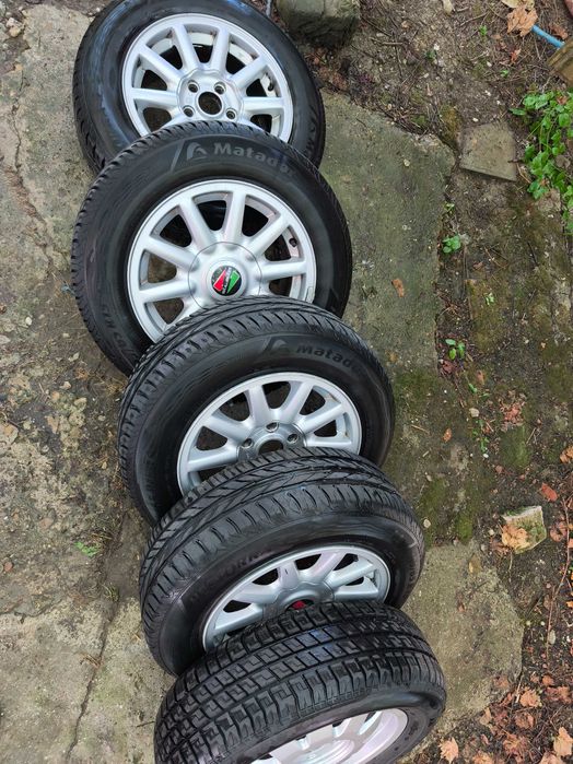 5 бр. лети джанти за ауди с летни гуми 195/65 R15-Матадор