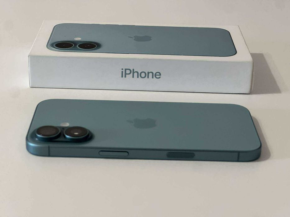 Бартер! Гаранция! iPhone 16 Teal (синьо-зелен) 100% Капацитет.