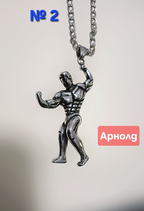 Фитнес/Спортно колие медицинска/титаниева стомана Културист/Щангист