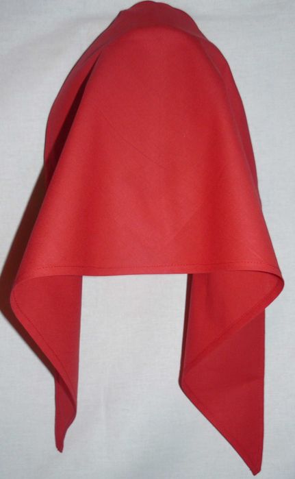 Кърпи за глава от ранфорс-бели и червени, различни модели и размери