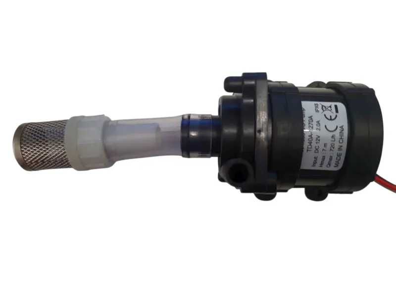 12 V помпа с филтър за претакане на зеле, вино, саламура - циркулация 700 л/ч