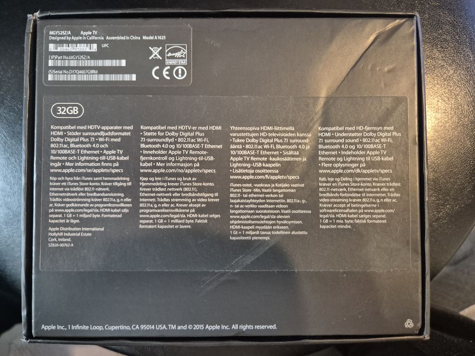 Apple TV A1625 la cutie