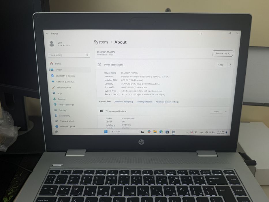 Hp ProBook 640 G5 / Intel Core i7-8665U (5 броя)