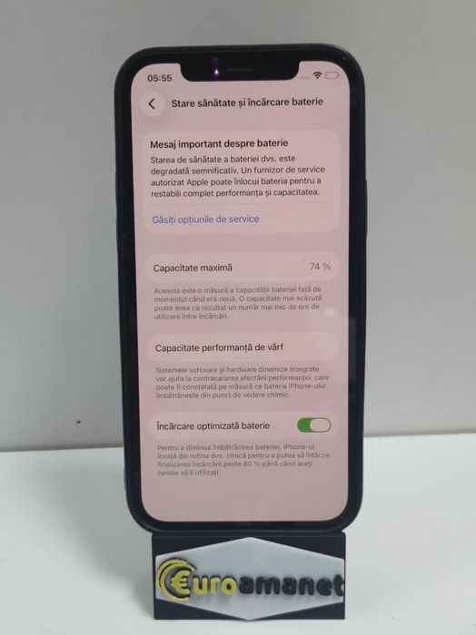 Telefon mobil Apple iPhone 12, 64GB, 5G, Black B.74% -P-