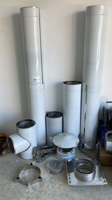 Horn de inox Coș de fum Burlane din inox izolate!