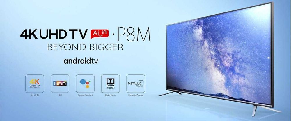 телевизор TCL 43P8M рабочий, матрица разбита