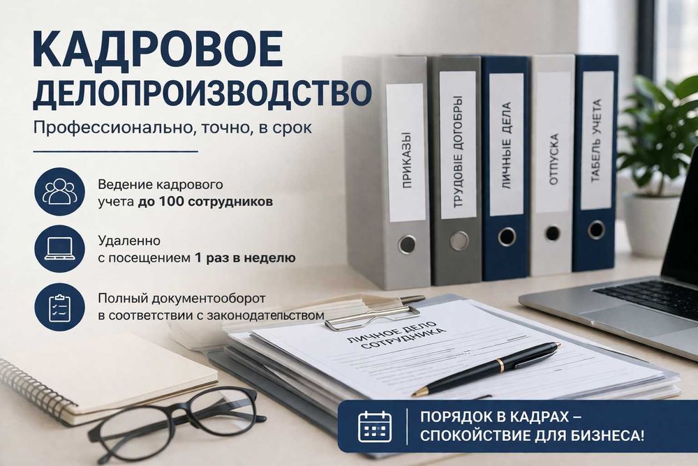 Возьму на ведение кадровое делопроизводство