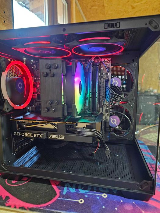 Sistem gaming Ryzen 7800X3d, 32gb DDR5, RTX 5060, SSD, Rgb, Fishtank!