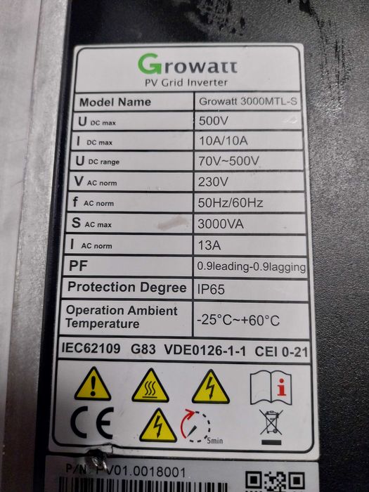inverter panouri foto voltaice Growatt  PV Grid inverter