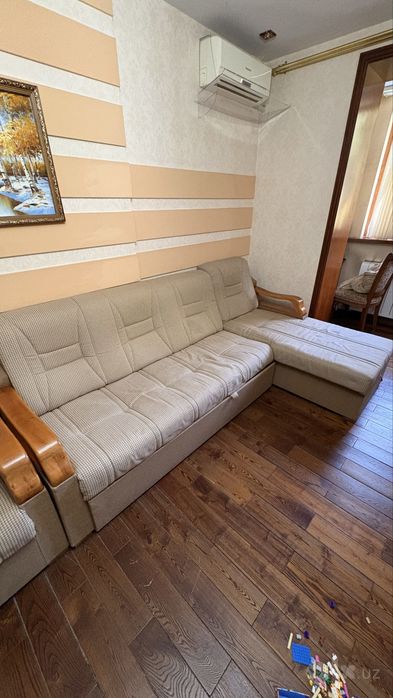 Диван раскладной + кресло б/у