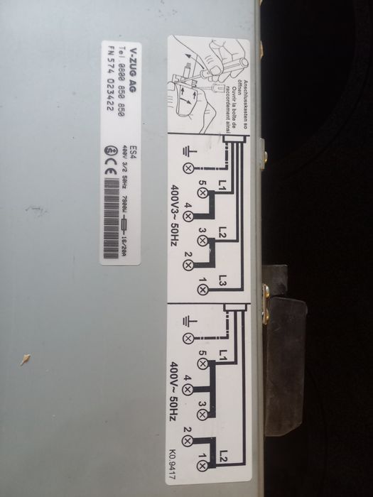 Комплект фурна и котлони ZUG /Швейцария/ 400 V,работят отлично