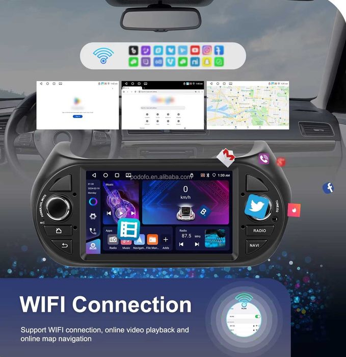 Мултимедия за Fiat Fiorino навигация Android 2DIN плеър Fiorino Фиат