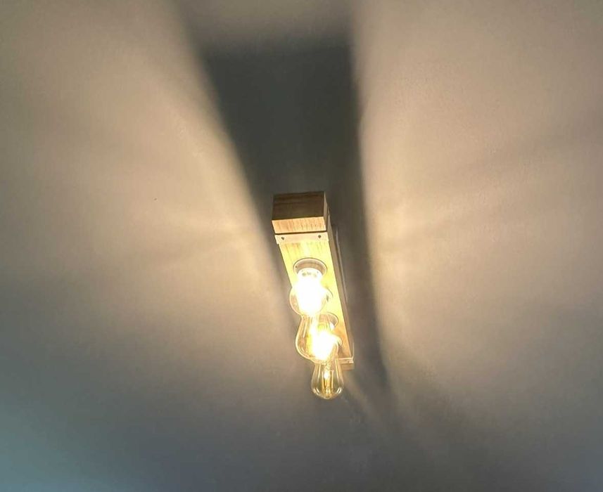 Дървени таванни лампи – 6 броя