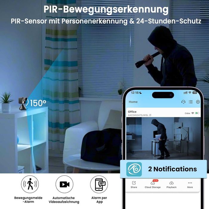 Mini camera 4K HD cu WiFi si aplicatie