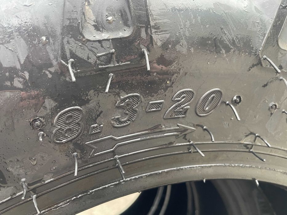 Anvelope noi 8.3-20 cu 8 pliuri marca MRL pentru tractor fata