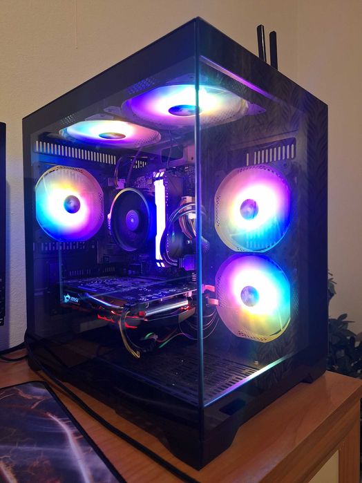 Геймърски компютър Ryzen 5 5500, GTX 1050 Ti, 16GB RGB + Logitech G413 SE + Glorious Model O