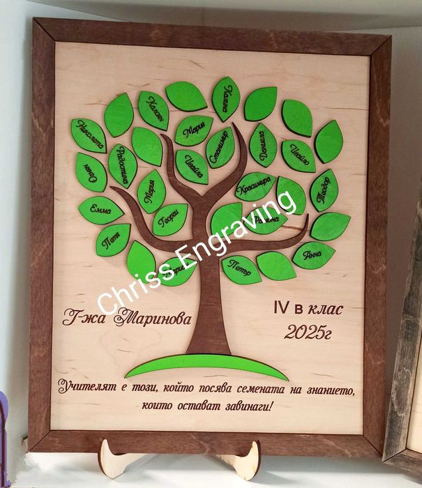 Плакет подарък за учител