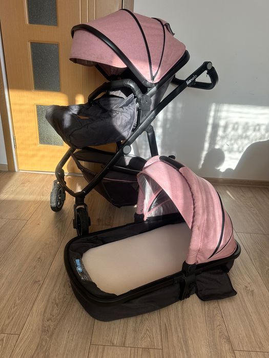 Cărucior multifuncțional 2 în 1, roz