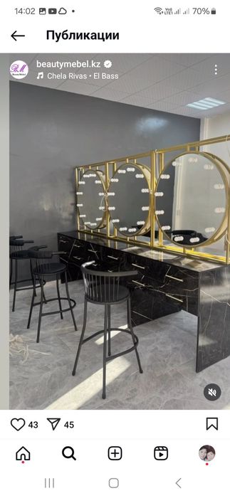 Зеркало для салонов красоты