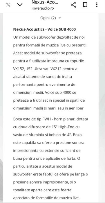 Vand basi Nexus Acoustic MAXX LIVE