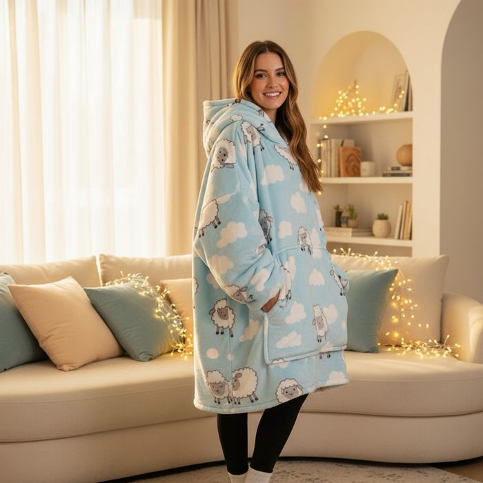 Плед худи теплые