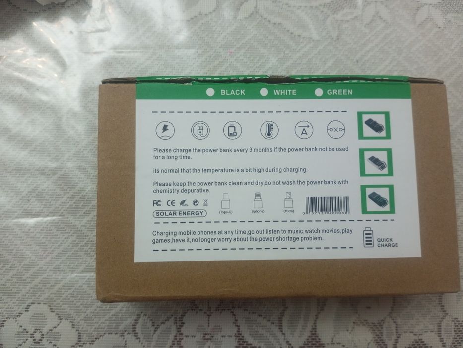 Solar energy POWER BANK 50000mah