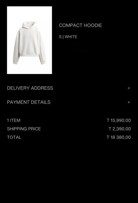 Зара/Zara crop hoodie (white)