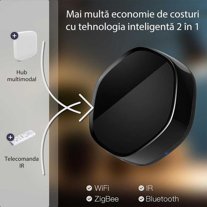 Telecomanda universala Hub inteligent IR, WiFi, Tuya, SmartLife, Alexa