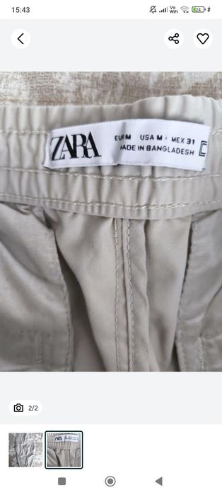 Pantaloni dama cargo Zara M