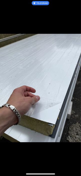 Сэндвич панели стеновые кровельные мин вата пенопласт пир в наличии