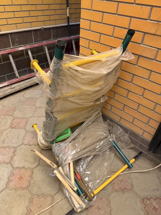 Детский турник с качелями