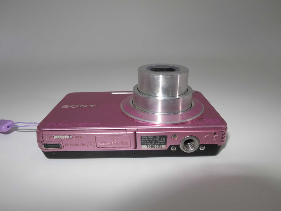 Sony Cyber-shot W350 ултра компактен фотоапарат розов цвят, дигитална камера, в отлично състояние, пълен комплект, тествана и работи перфектно