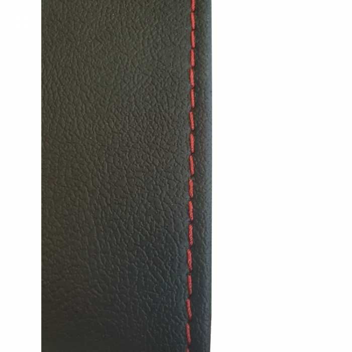 Шиещ се калъф за волан Boss от еко кожа - черен цвят, перфориран 38 см - различни модели