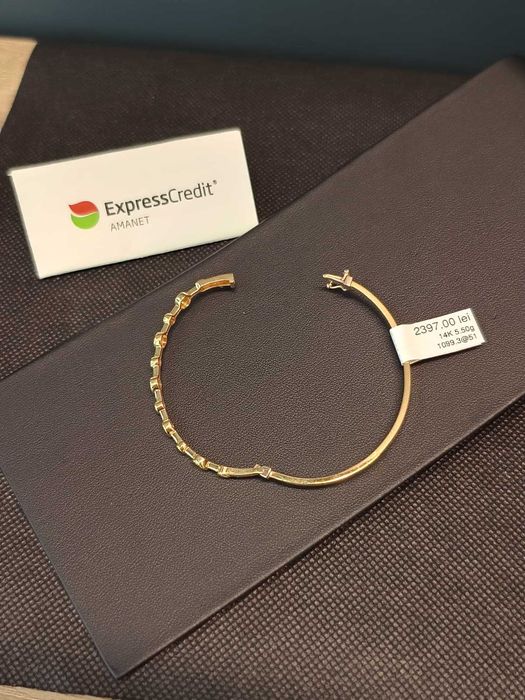 (AG51) Bratara aur 14K 5.50g b1099.3 - Garantie 2 ani!