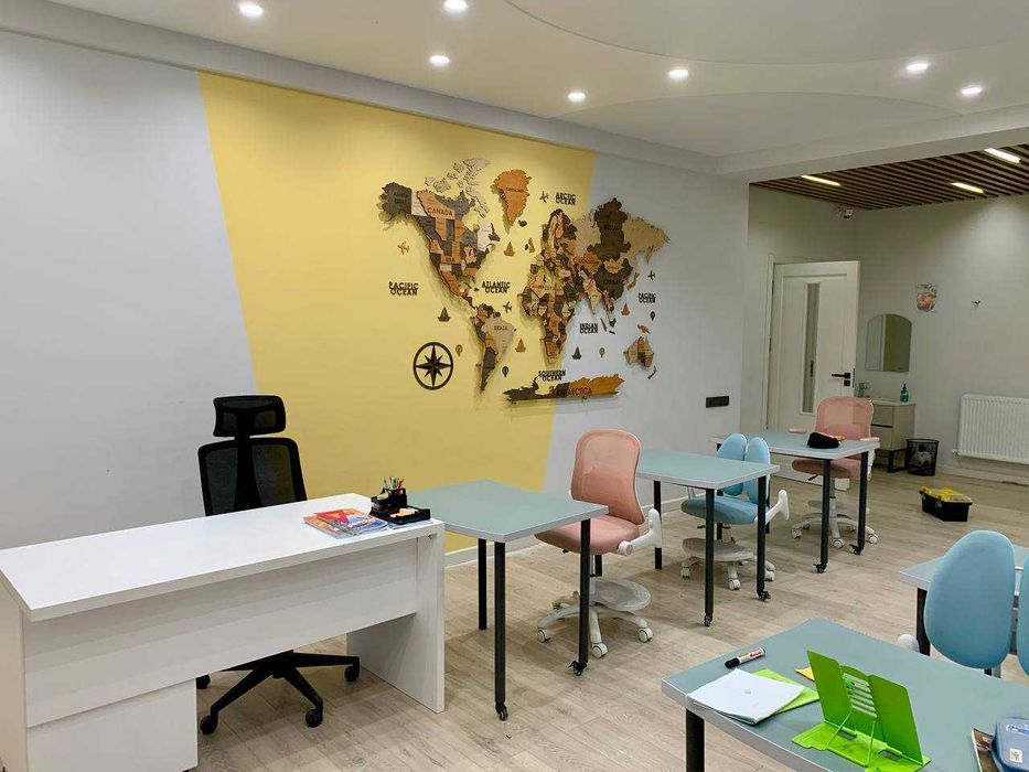 Карта мира 3d из дерева