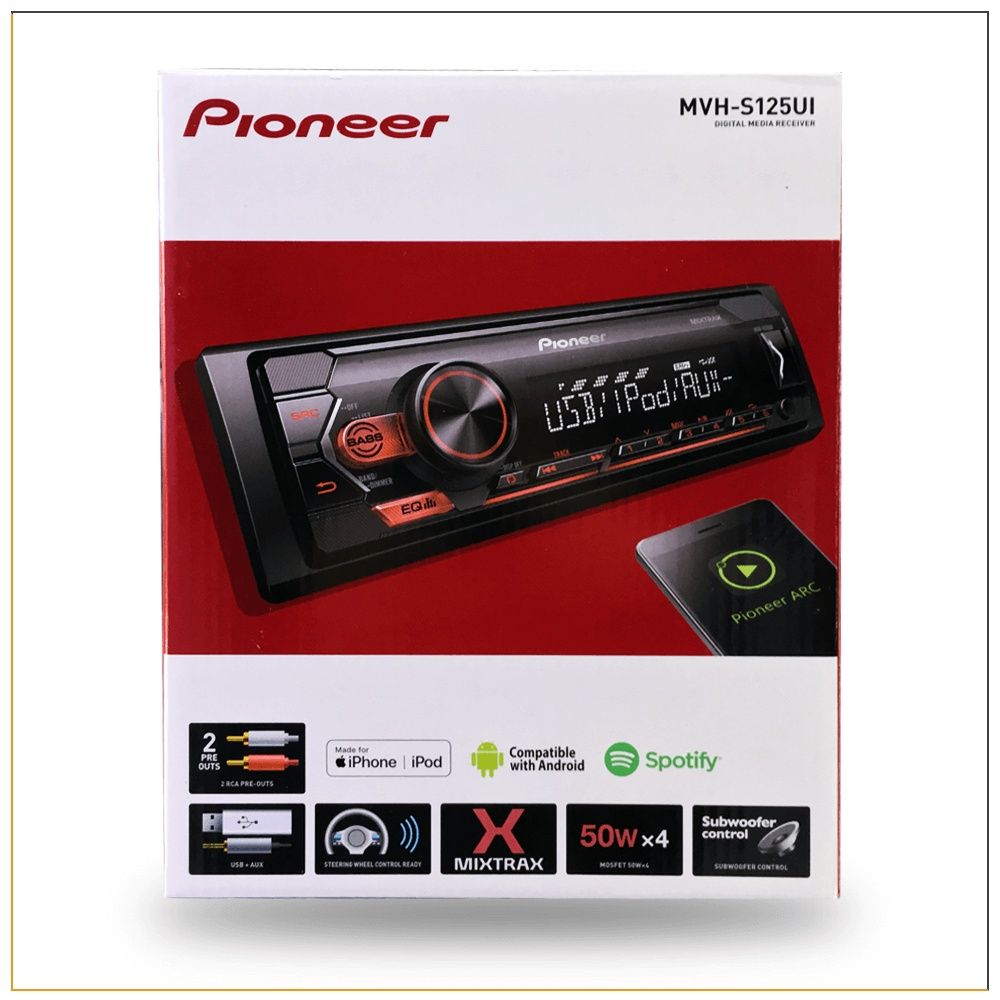 Магнитола Pioneer MVH-S125UI магнитофон пионер оригинал мафон ...