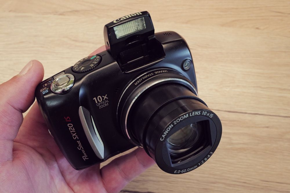 Aparat foto Canon Powershot SX120 black 10Mp ITP Card data ora AA