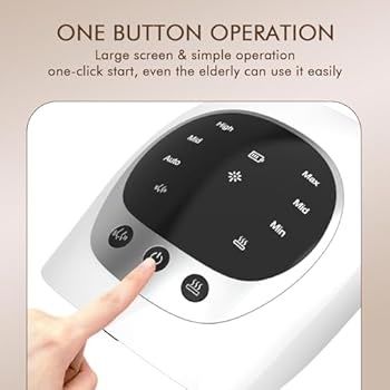 Aparat masaj pentru genunchi cu 3 nivele de incalziere si lumina rosie