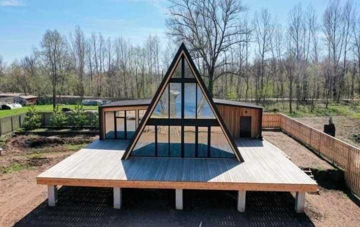 Cabana stil A-Frame, Case, Foisoare si Terase din structura de lemn la comanda