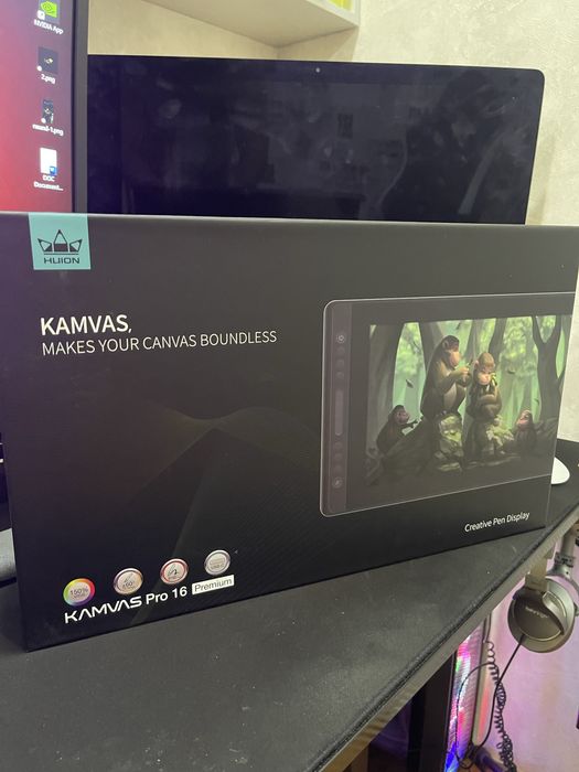 Huion Kamvas Pro 16 (с экраном) — полный комплект + гарантия!