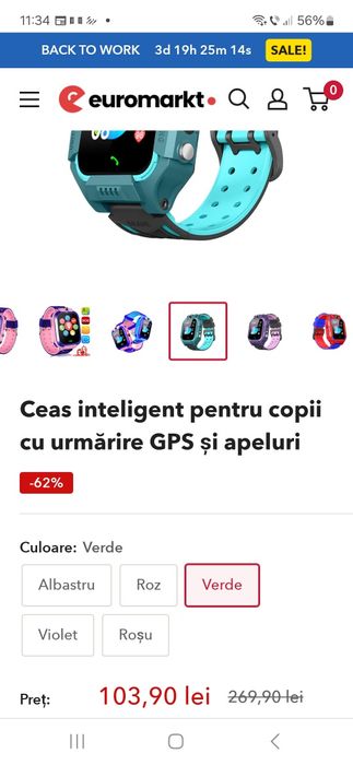 Ceas nou  inteligent pentru copii cu urmărire GPS și apeluri