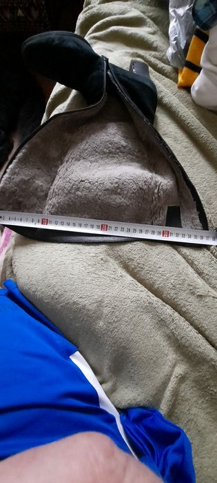 Сапоги зимние замшевые