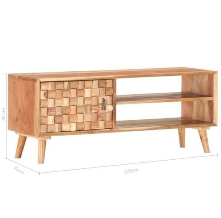 Dulap TV, 100 x 30 x 40 cm, lemn masiv de acacia