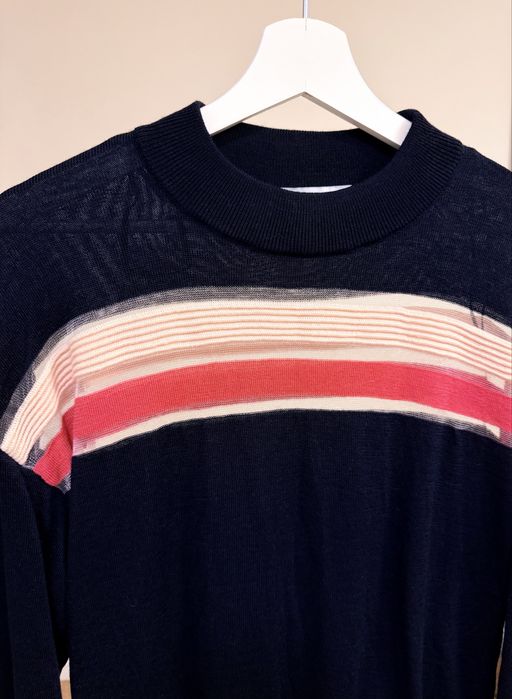 &Other stories пуловер 100% вълна с контрастни ленти