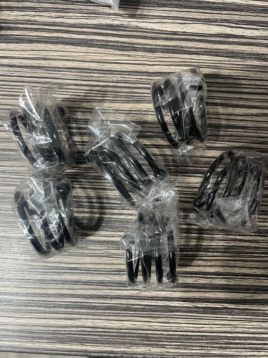 Set 6 Inele Metalice Șervețele, Negru Mat, 38mm – Decor Masă
