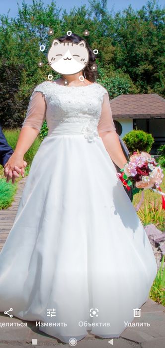 Свадебное платье большого размера plus size, регулируется XL